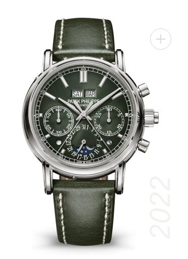 Review 2022 Patek Philippe Grand Complications Split-Seconds Chronograph Perpetual Calendar Replica Watch 5204G-001 - Click Image to Close